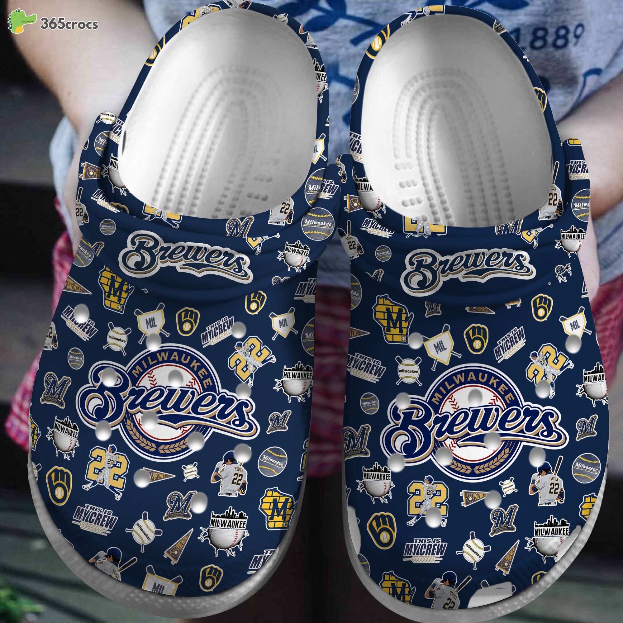 Milwaukee Brewers MLB Comfortable Crocss Clogs Shoes Series Collection Elite
