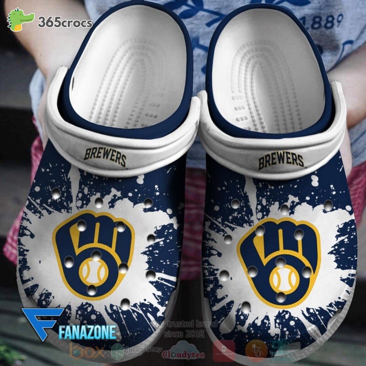 Milwaukee Brewers MLB Sport Crocss Clogs Shoes Comfortable