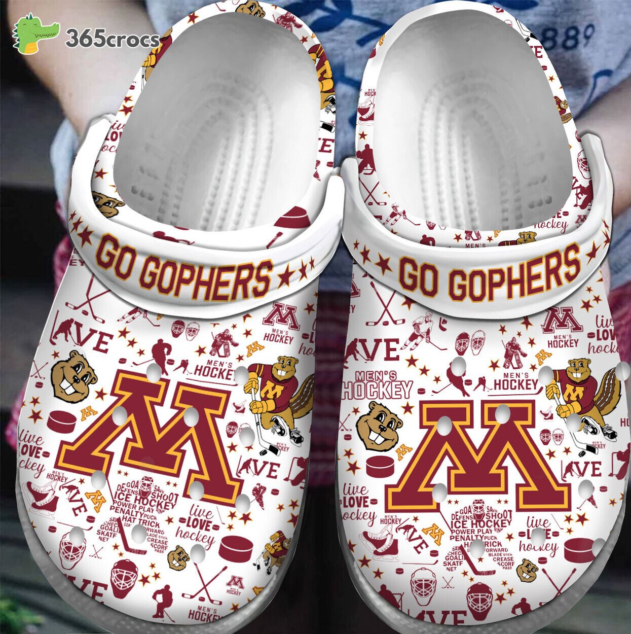 Minnesota Golden Gophers NHL Sport Premium Comfortable Clogs Crocss Shoes