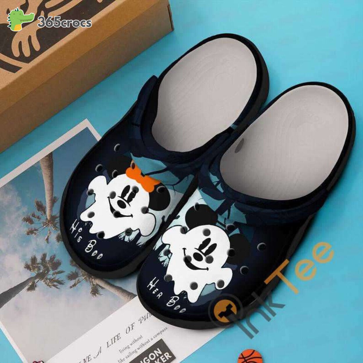 Minnie And Mickey Mouse Couple Boo Cosplay Clogs Shoes