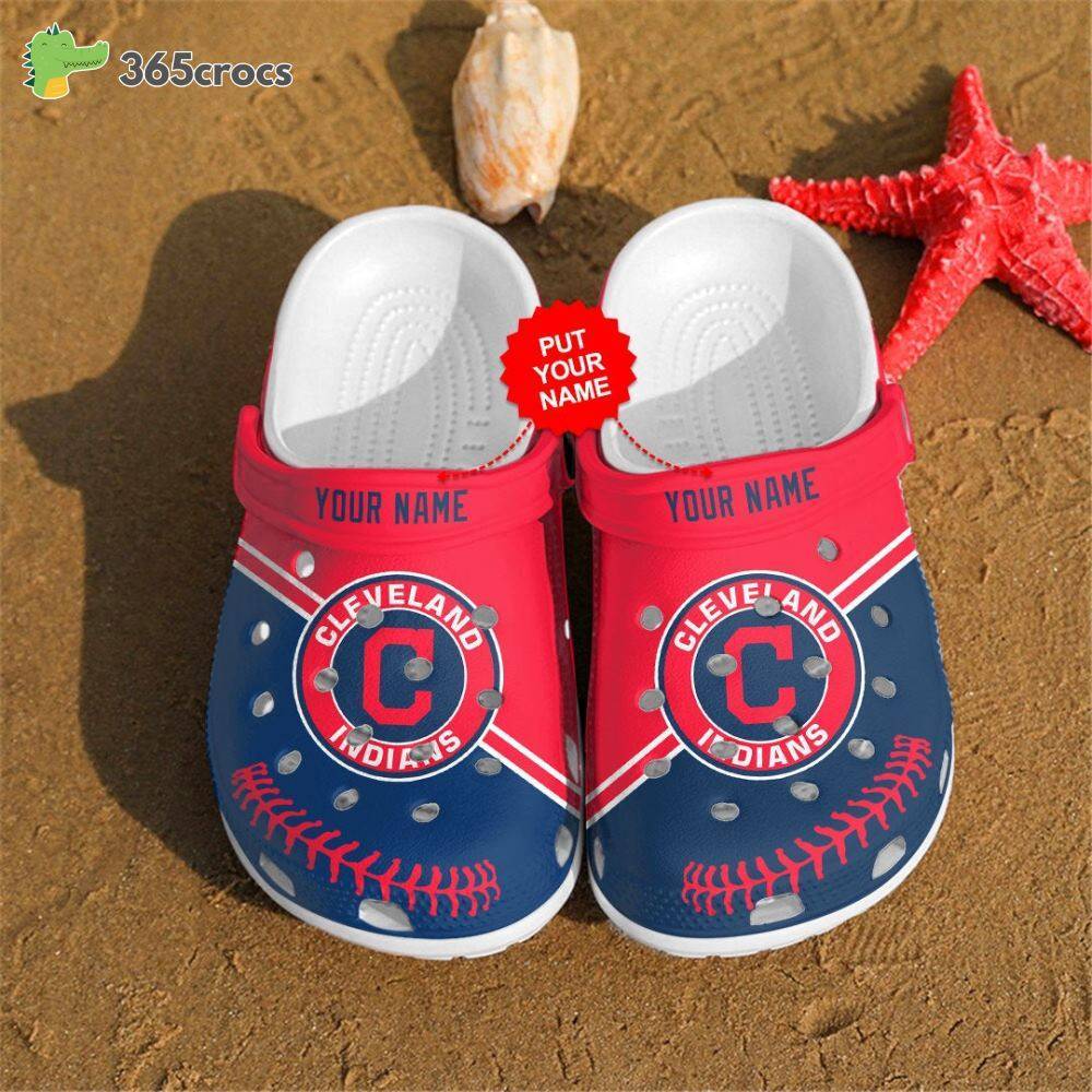 Mlb Baseball Cleveland Indians Personalized Crocss Clog Shoes