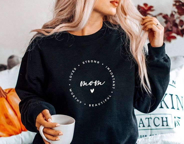 Mom Life Sweatshirt, Mom Strong, Imp … fashionstation