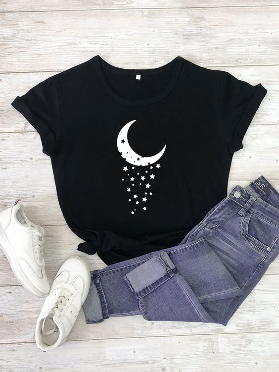 Moon & Star Print Tee fashionstation