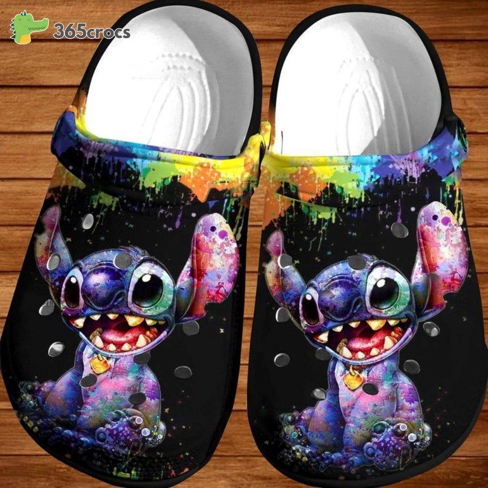 Multicolor Stitch Disney Cartoon Adults Crocss Clog Shoes