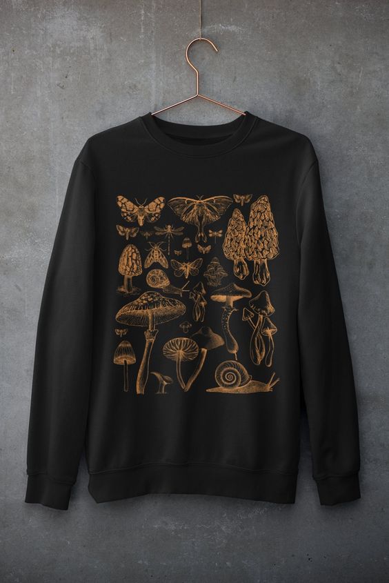Mushroom Sweatshirt,Grunge Sweatshir … fashionstation