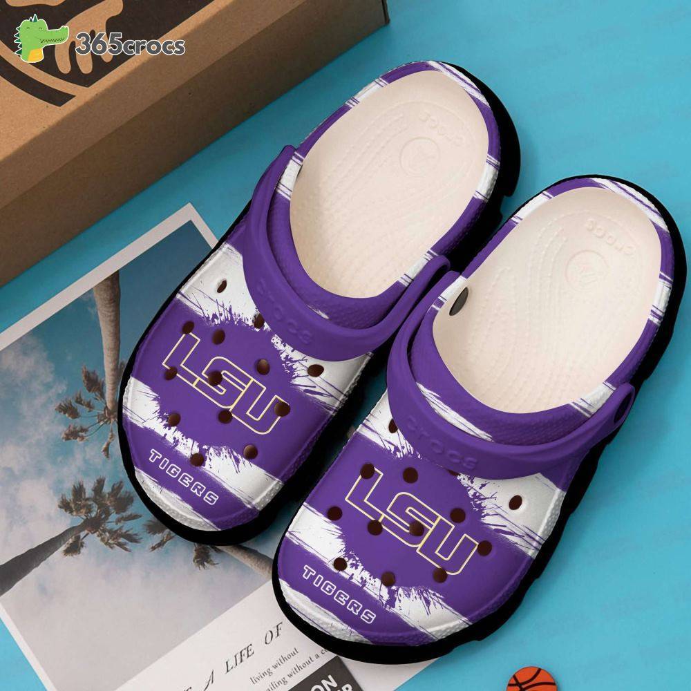 Ncaa Lsu Tigers Football Crocss Clog Shoes