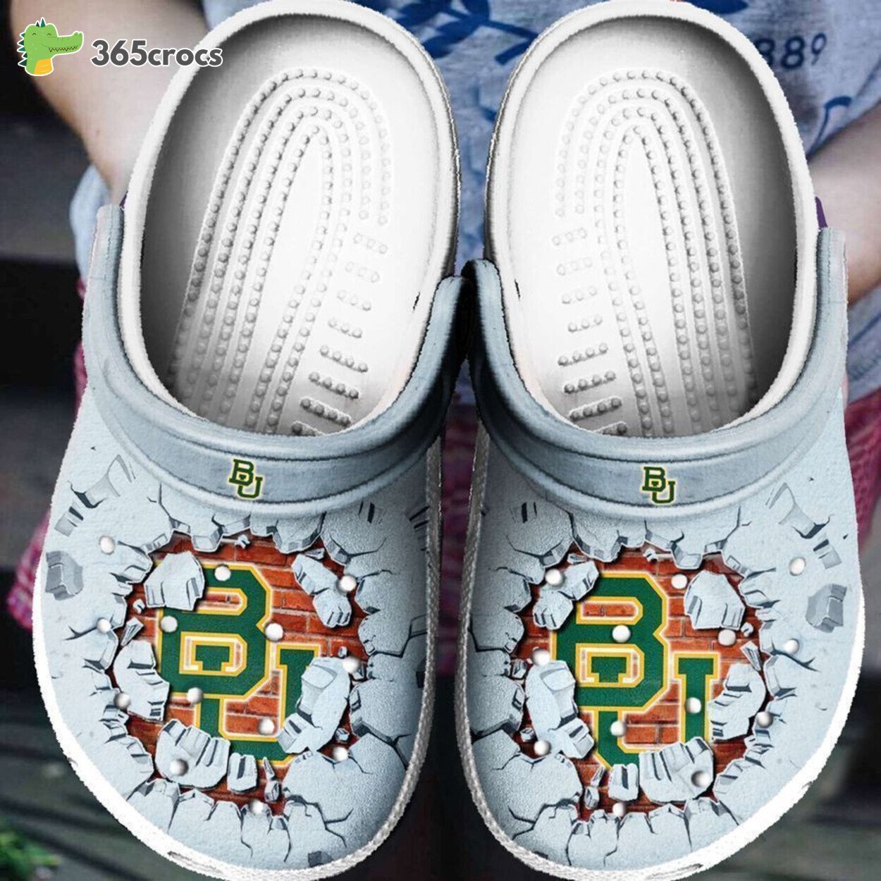 NCAA Sports Fandom Baylor Bears Tide Inspired Unique Classic Clog Design