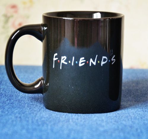 New Friends Tv Show Series Black Ceramic Coffee Tea Cup Mug Friends Logo
