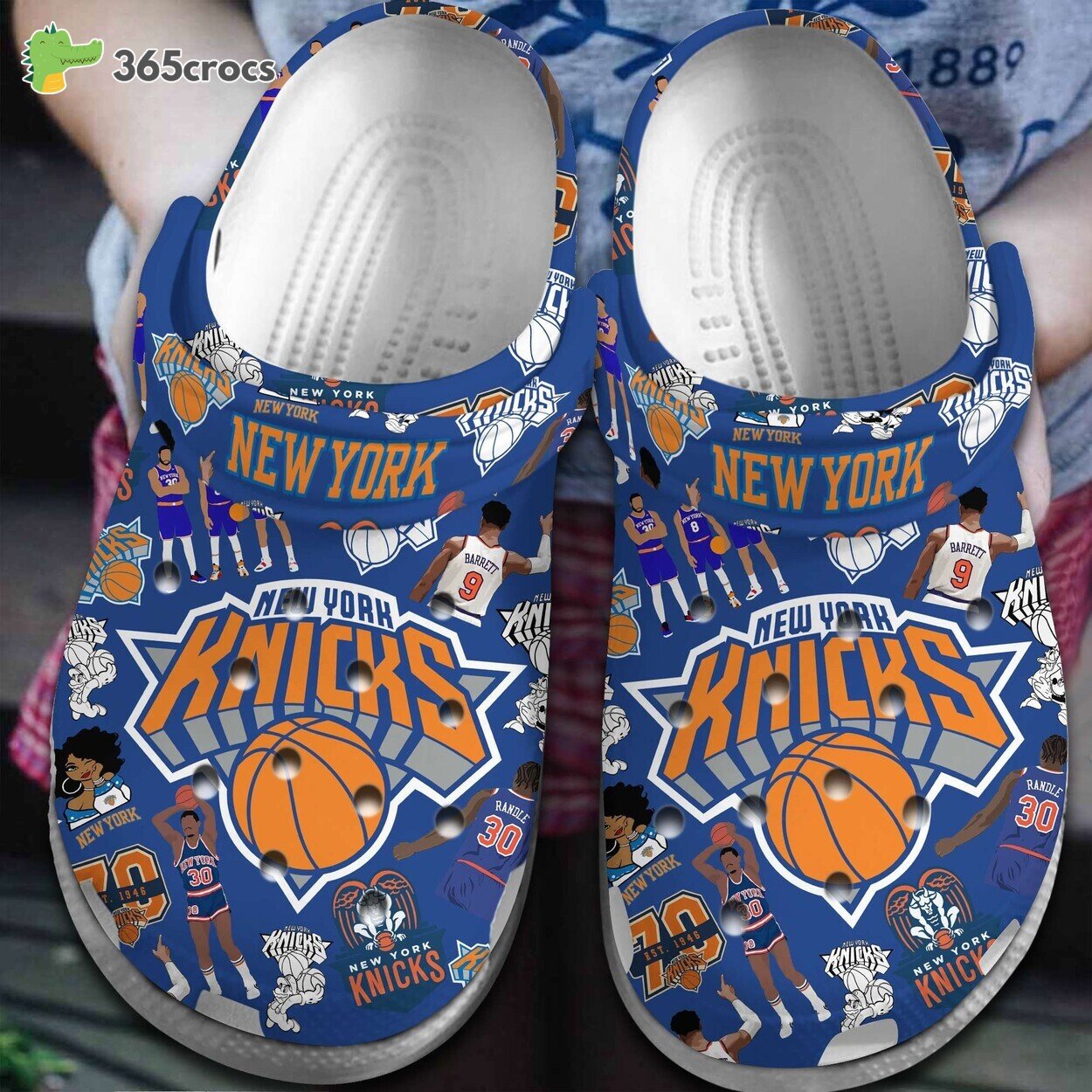 New York Knicks NBA Basketball Inspired Comfortable Unique Clog Shoe Series