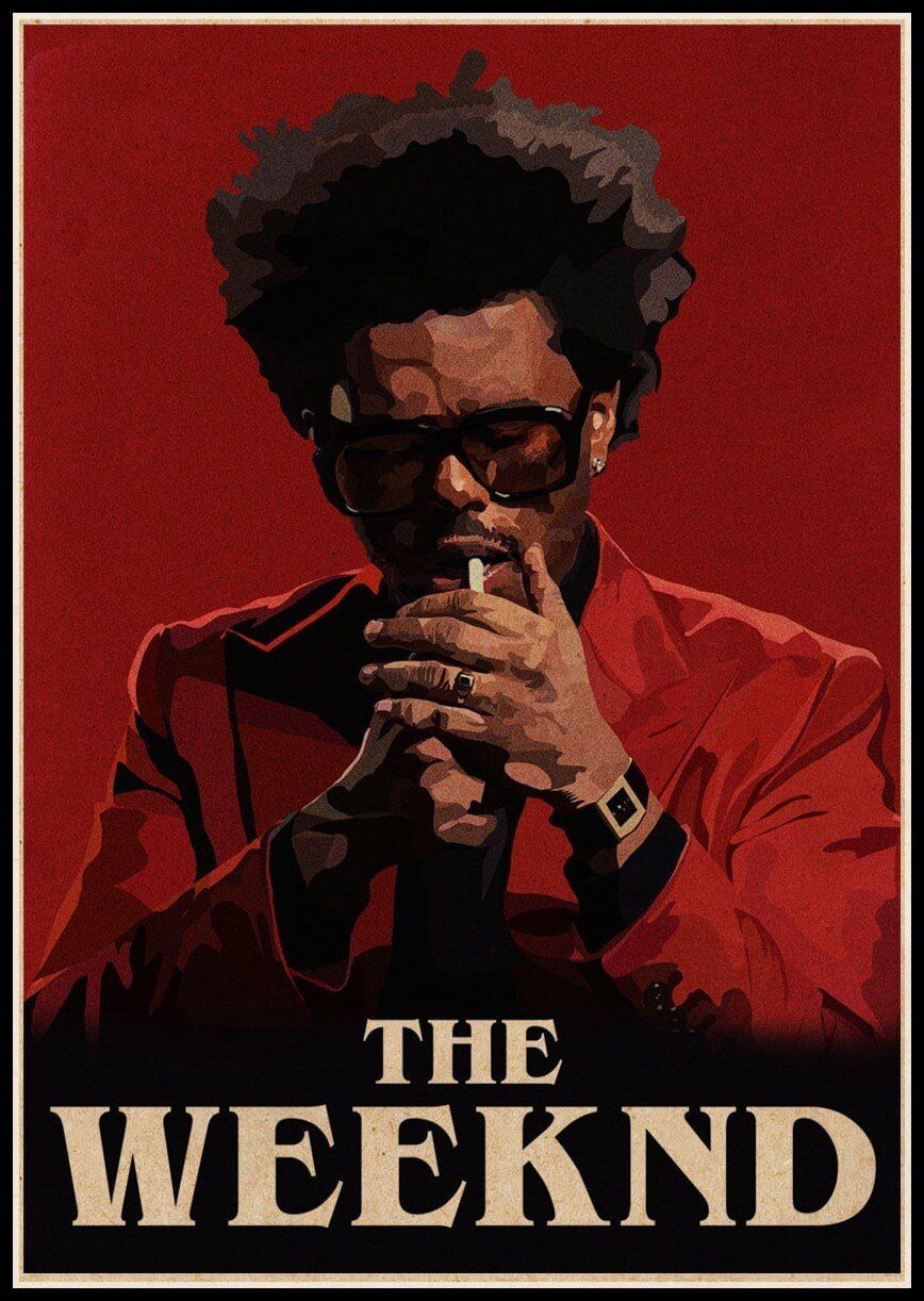 Nigikala Rapper Posters Hip Hop The Weeknd Wiken Potted Brother Quality Vintage Kraft Paper Painting Poster Living Room Wall Decor 20-13x18cm-5.1x7in