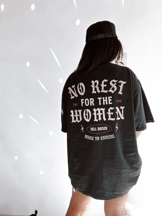 No Rest For The Women Tee, feminist girl power tee, aesthetic grunge moto tshirt, comfort colors tee