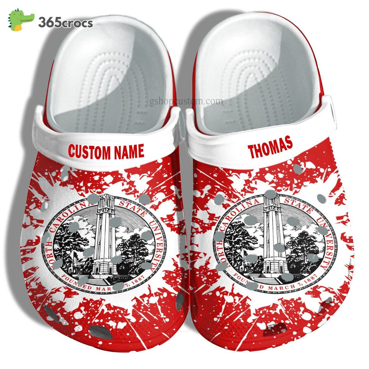 North Carolina State University Graduation Gifts Croc Shoes Customize Admission Gift Shoes