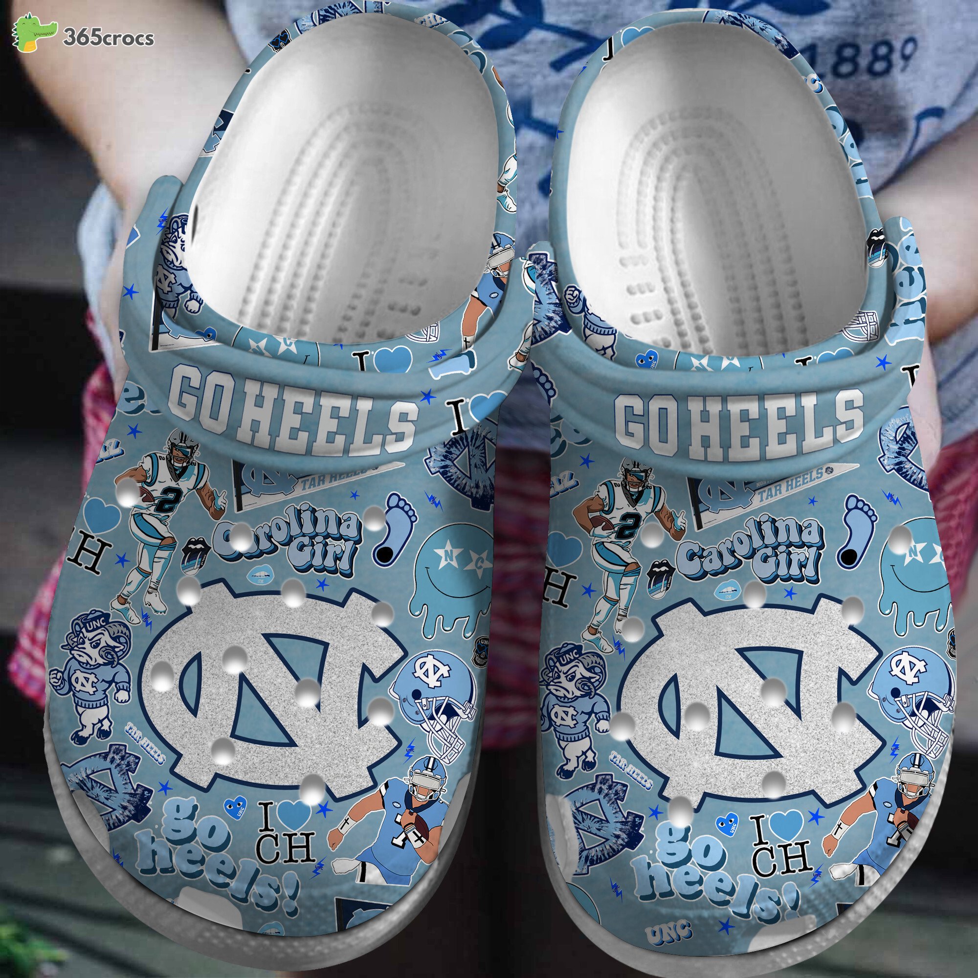 North Carolina Tar Heels NCAA Sport Crocss Clogs Shoes Comfortable