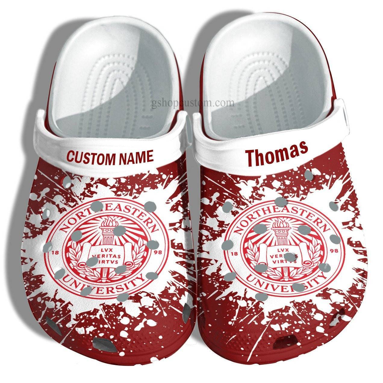 Northeastern University Graduation Gifts Croc Crocss Clog Shoes Customize – Admission Gift Crocss Clog Shoes