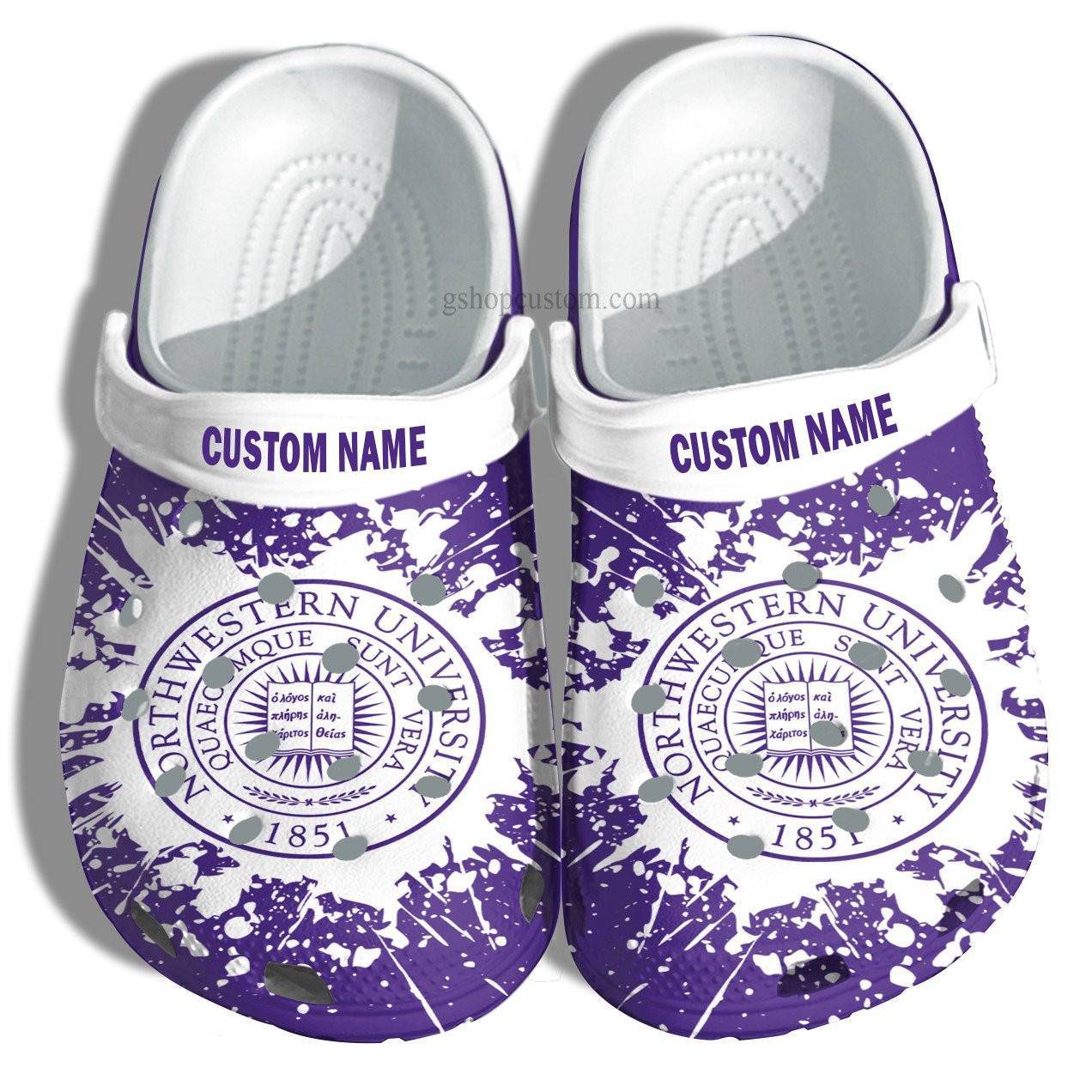 Northwestern University Graduation Gifts Croc Crocss Clog Shoes Customize – Admission Gift Crocss Clog Shoes For Men Women