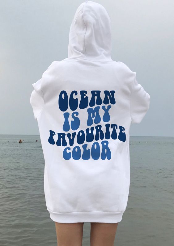Ocean Hoodie, Beach Hoodie, Coast Hoodie, Words on Back Sweatshirt, Beach Sweatshirt, Trendy Sweatshirt, Trendy Hoodie