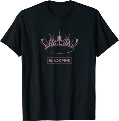 Official BLACKPINK The Album Crown Black T-Shirt