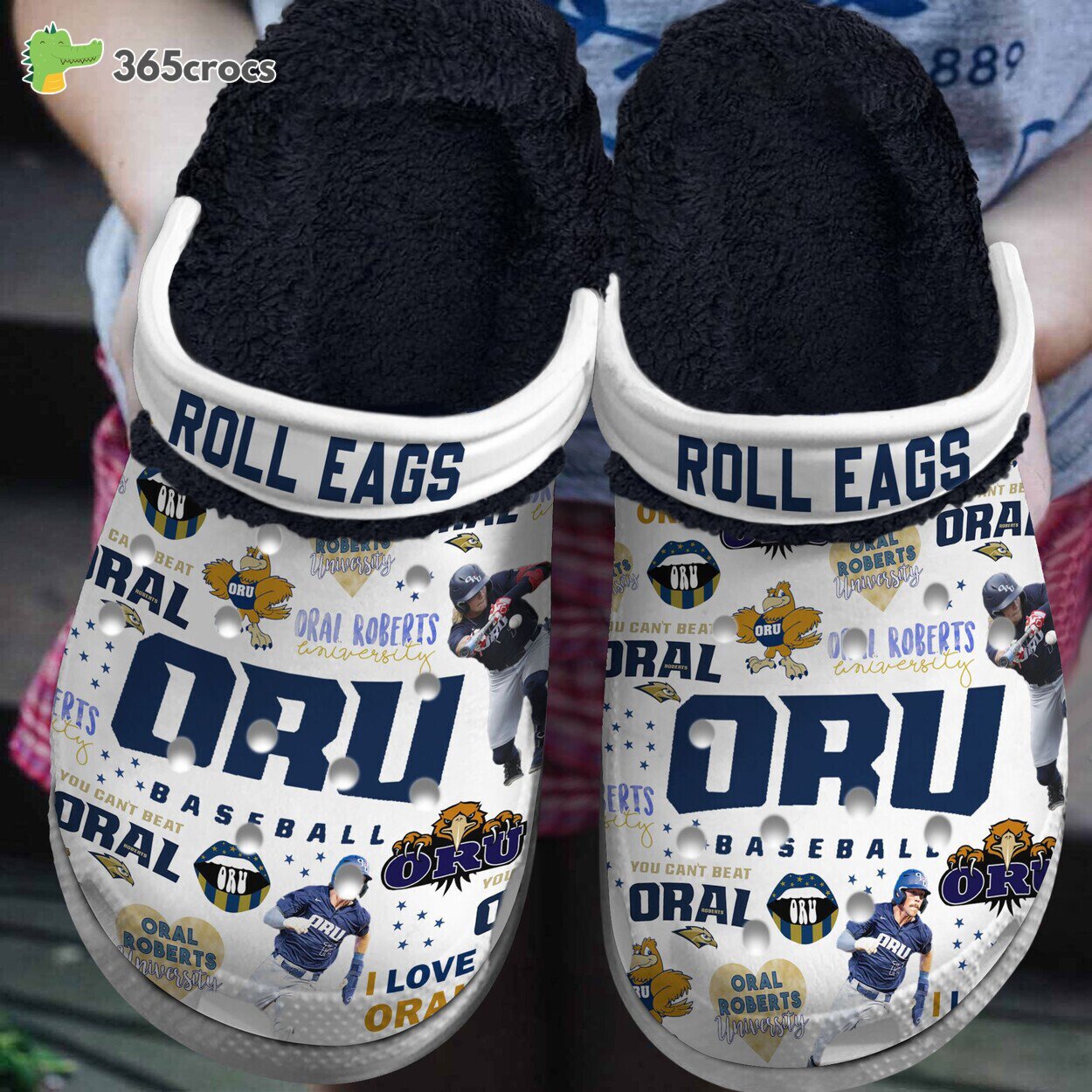 Oral Roberts Golden Eagles NCAA Edition Comfortable Lined Crocss Shoes College Sports