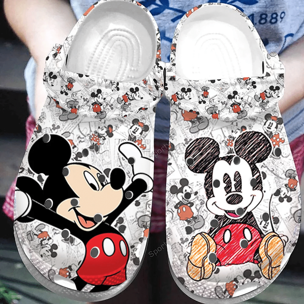 Painting Mickey Mouse Clogs Shoes