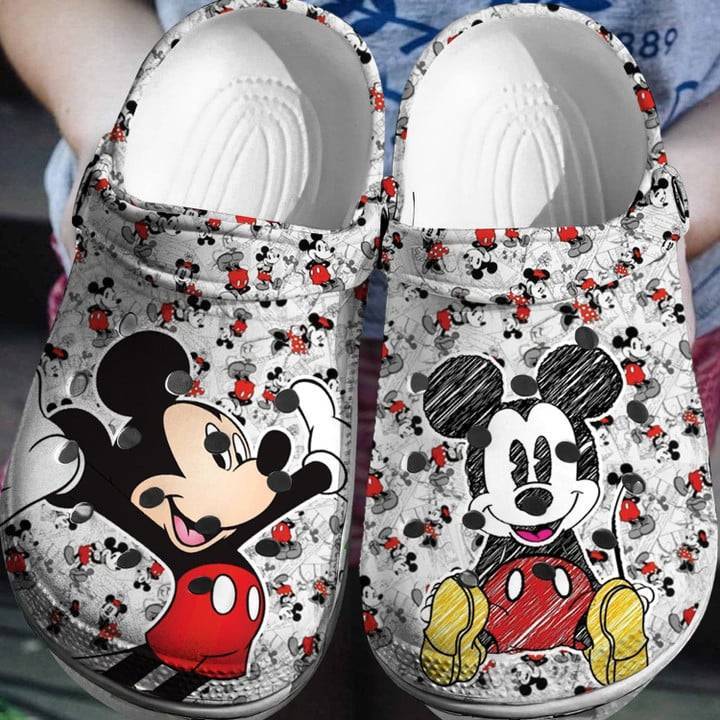 Painting Mickey Mouse Crocss 3D Clog Shoes