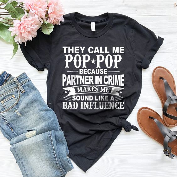 Papa Shirt, Best Papa T Shirt, Personalized Grandpa Shirt, Grandfather Shirt, They Call Me Pop Pop T-Shirt, Papaw Gift, Gift For Grandpa