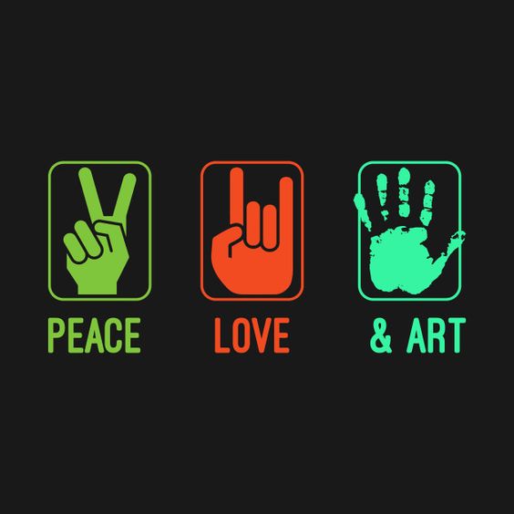 Peace Love And Art Gifts Idea by khairshajib t-shirt