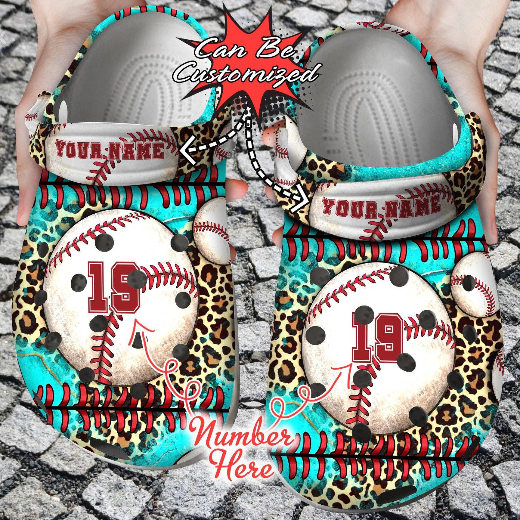 Personalized American Leopard Baseball Crocss Clog Shoes Sport Crocss