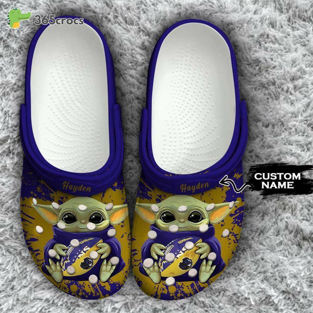 Personalized Baby Yoda Baltimore Ravens Nfl Crocss Clog Shoes