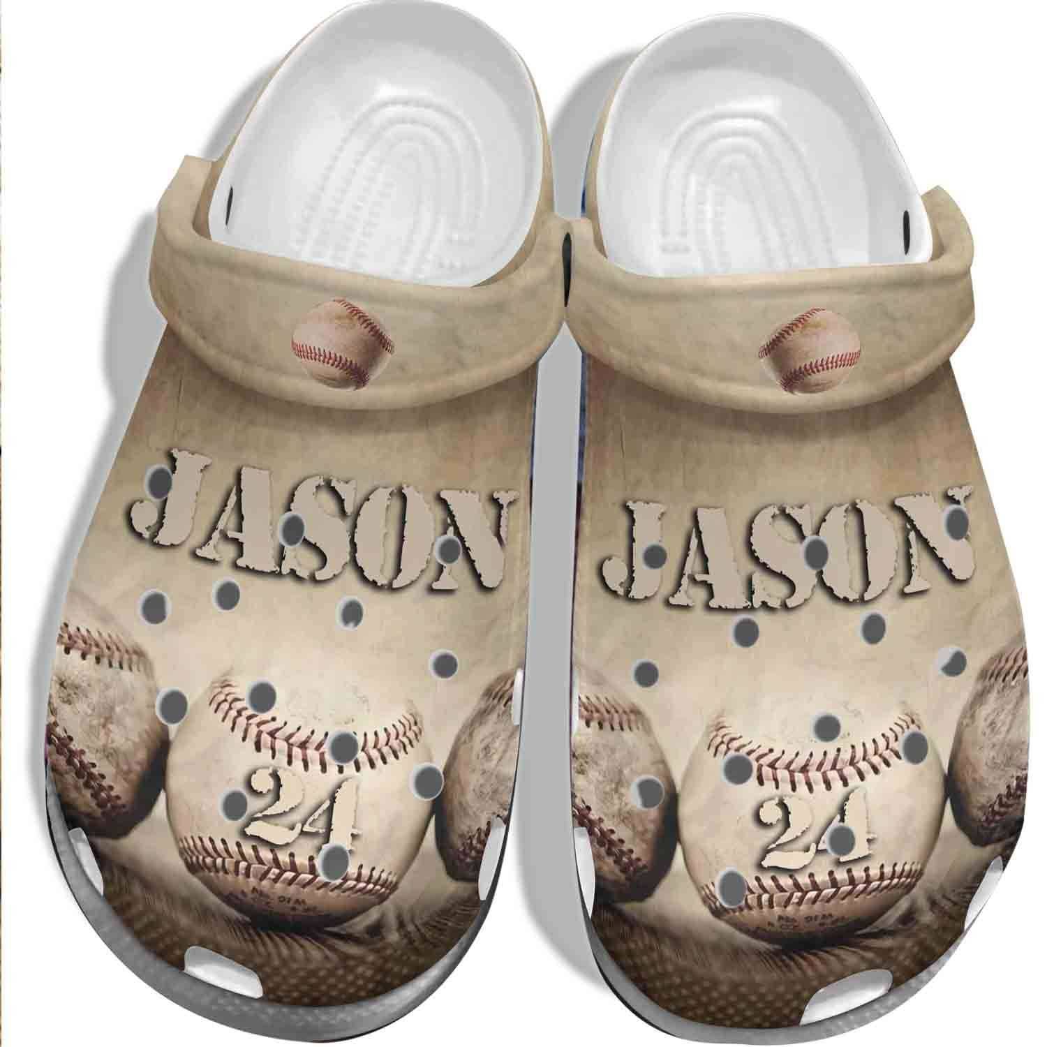 Personalized Baseball Ball Crocss Crocband Clogs