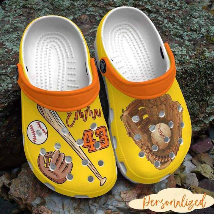 Personalized Baseball Batter Crocss Classic Clogs Shoes