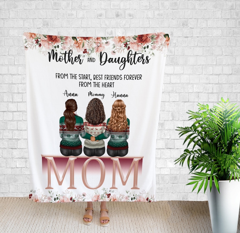 Personalized Blanket, Mother and Daughters Blanket, Mother’s Day Gifts