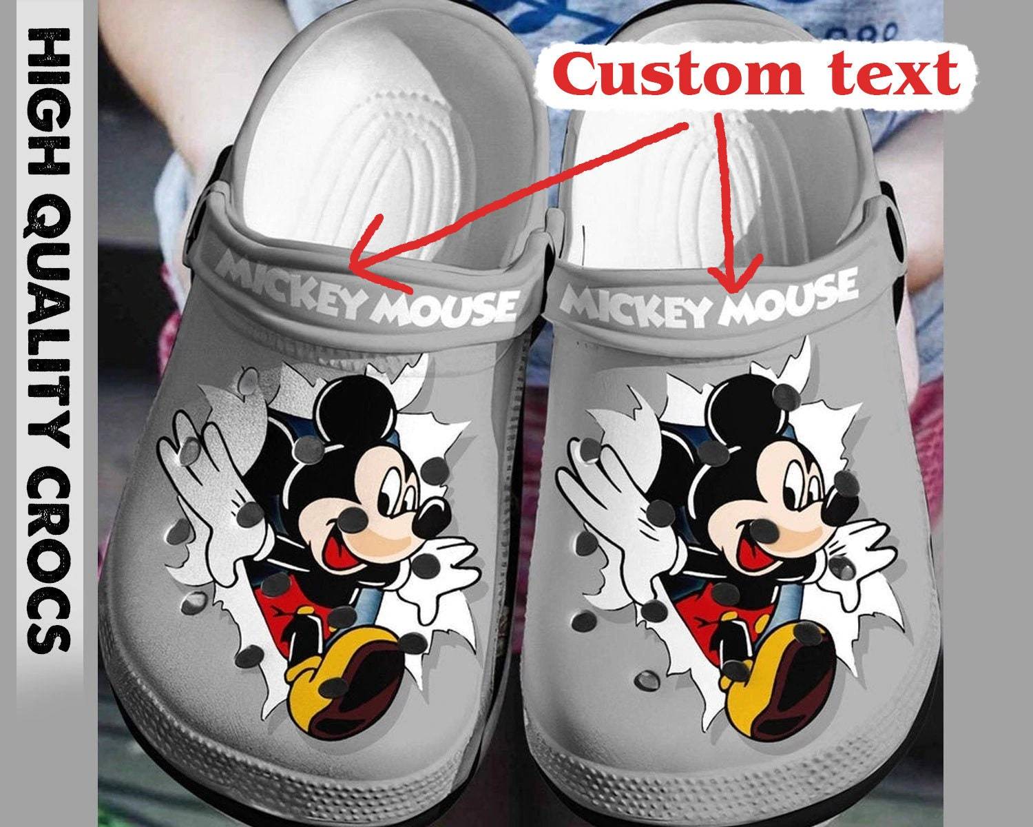 Personalized Break Mickey Mouse Disney Cartoon Adults Crocss, Unisex Cartoon Clog Shoes