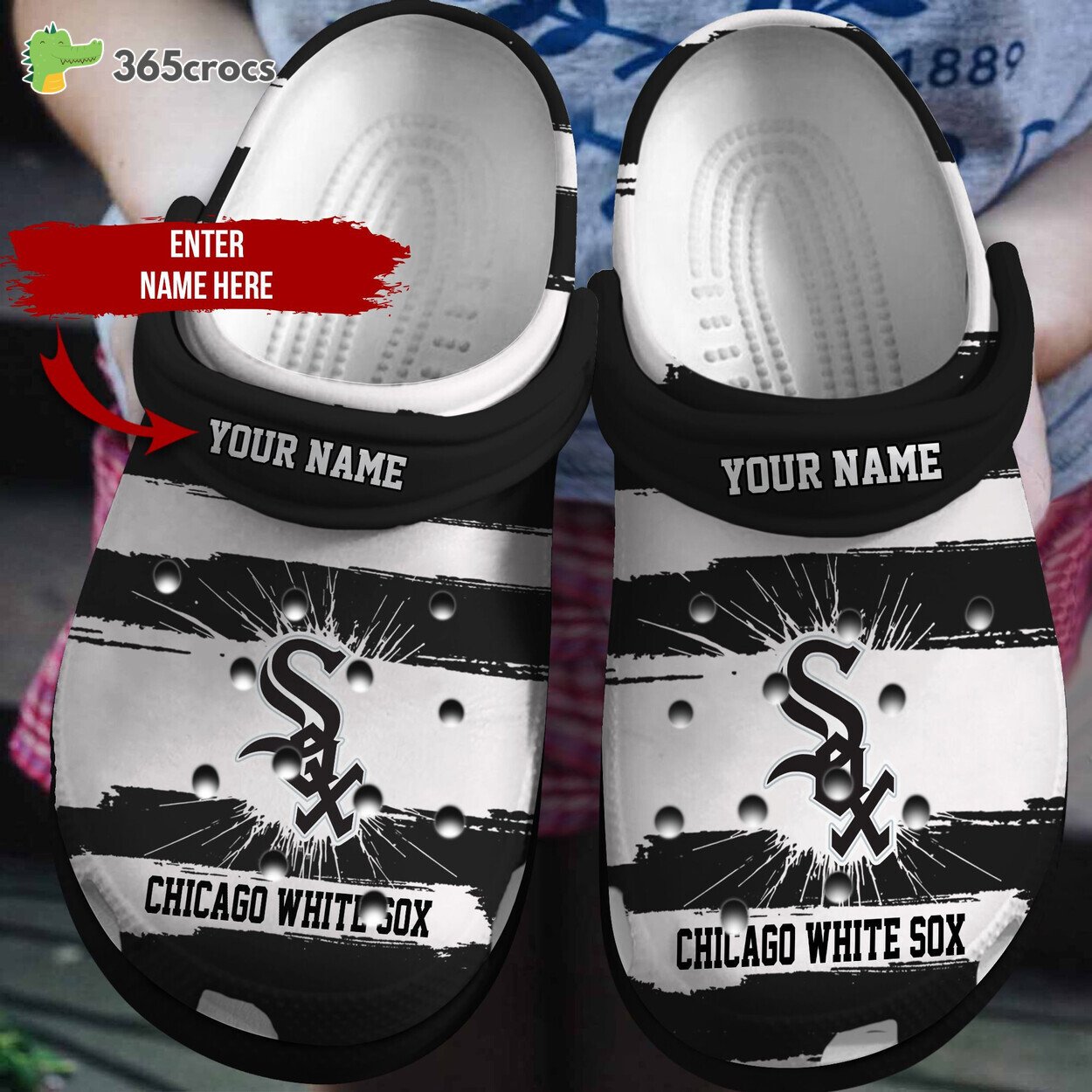 Personalized Chicago Baseball Team Crocss Clog Custom Name Shoes