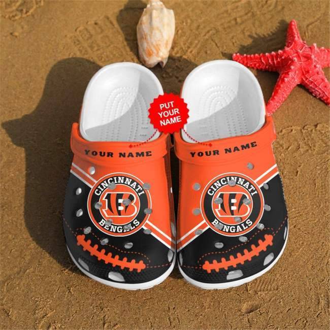 Personalized Cincinnati Bengals Football Crocss Crocband Clogs