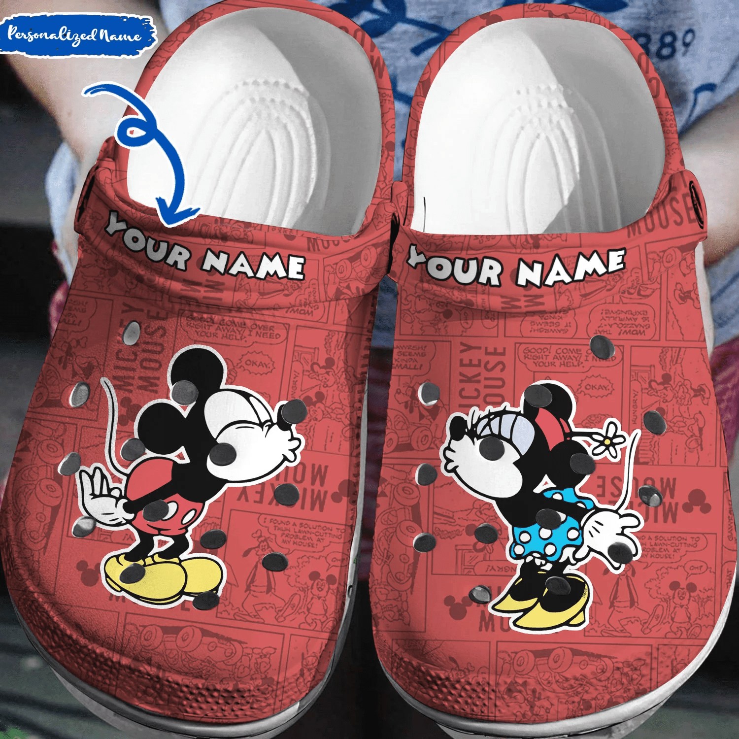 Personalized Classic Mickey Minnie Crocss 3D Clog Shoes