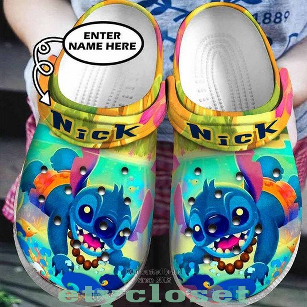 Personalized Cute Hawaii Stitch Disney Cartoon Adults Crocss, Unisex Cartoon Clog Shoes
