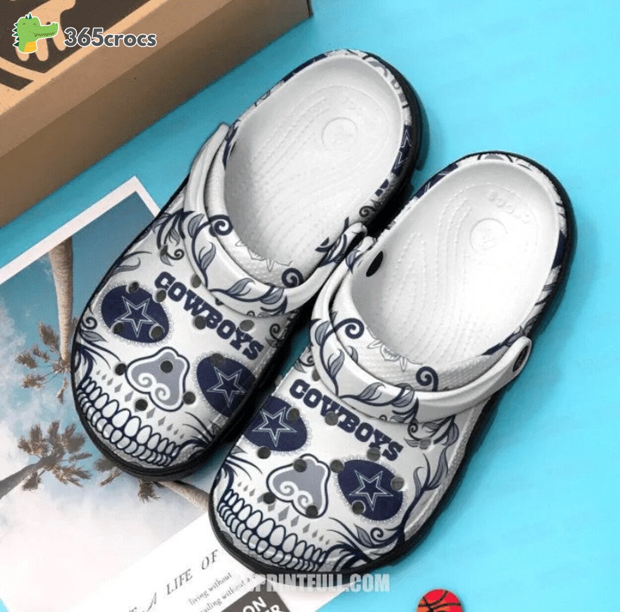 Personalized Dallas Cowboys Football Team Crocss Clog Custom Name Shoes