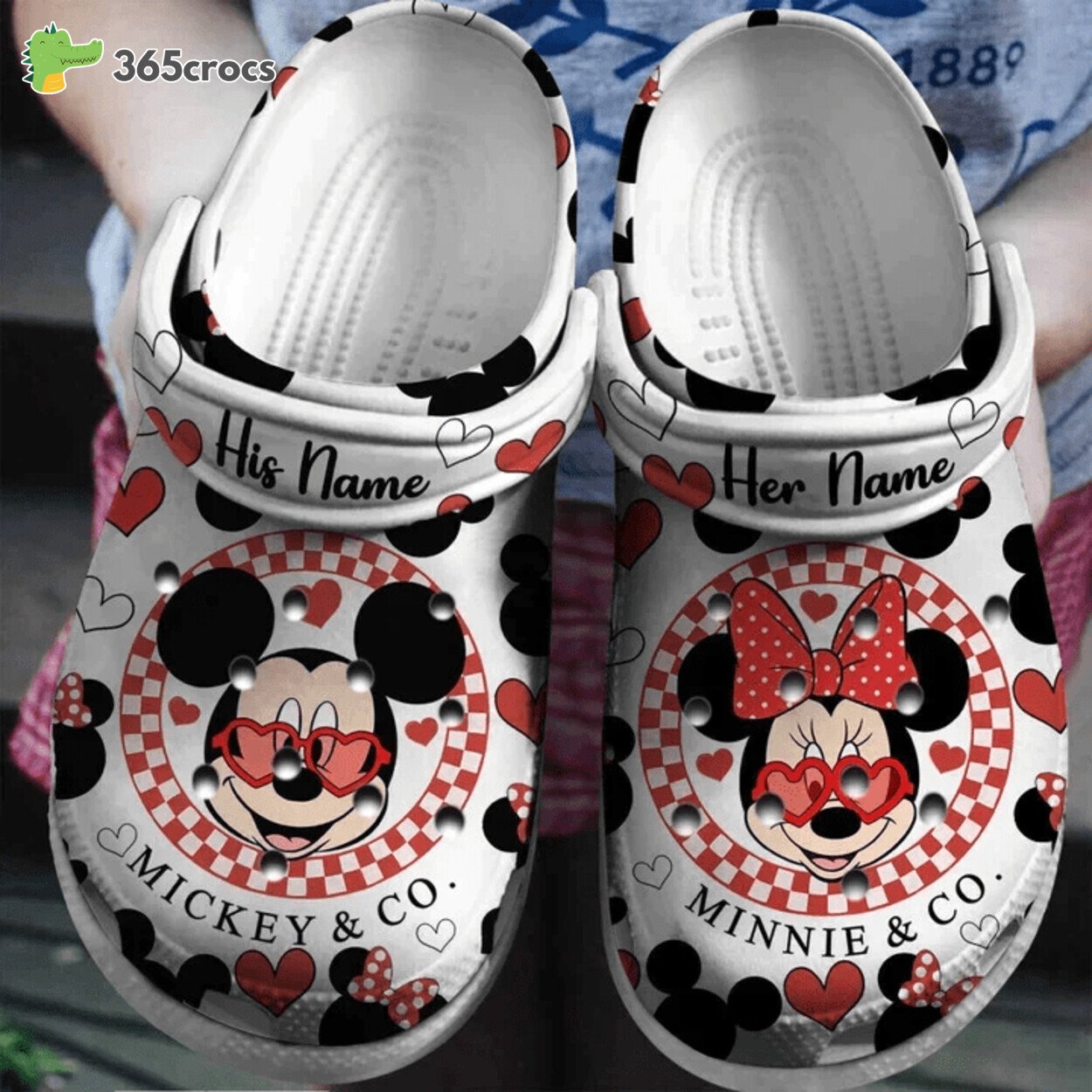 Personalized Disney Mickey Fuzzy Comfortable Clogs Shoes Unique Design