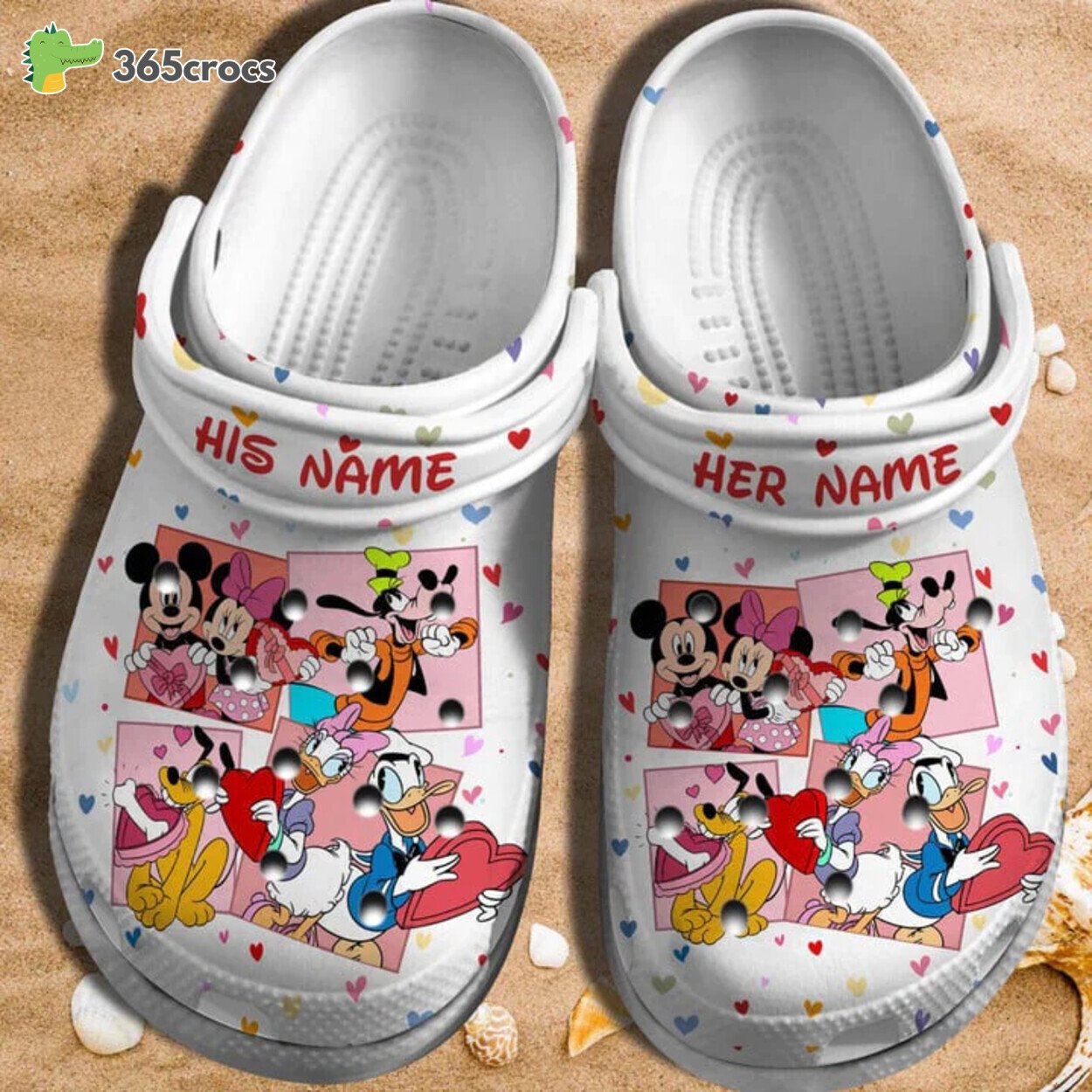 Personalized Disney Mickey Fuzzy Crocss Clogs Comfortable Shoes