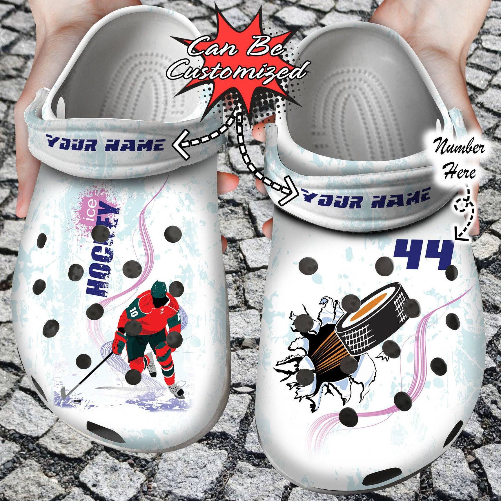 Personalized Hockey Ice Player NHL Crocss Clog Shoes Sport NHL Crocss