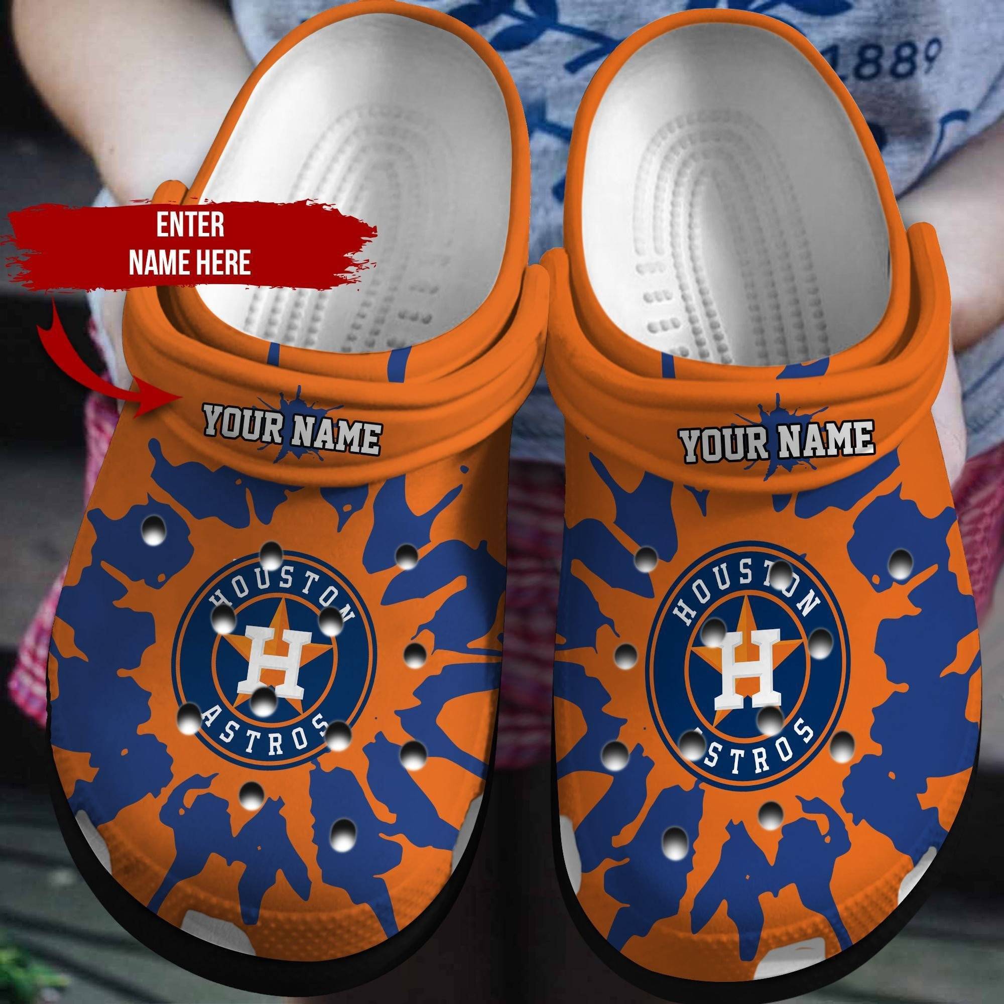 Personalized Houston Astros Crocbland Clog 12942Tp