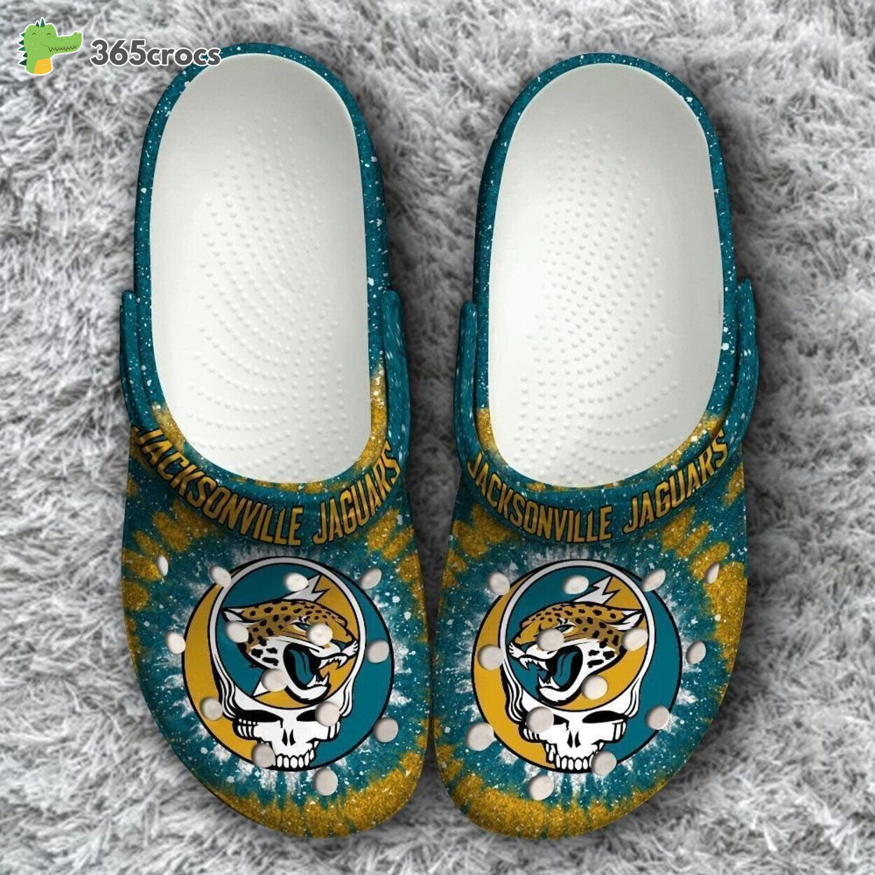 Personalized Jacksonville Jaguars Football Team Crocss Clog Custom Name Shoes