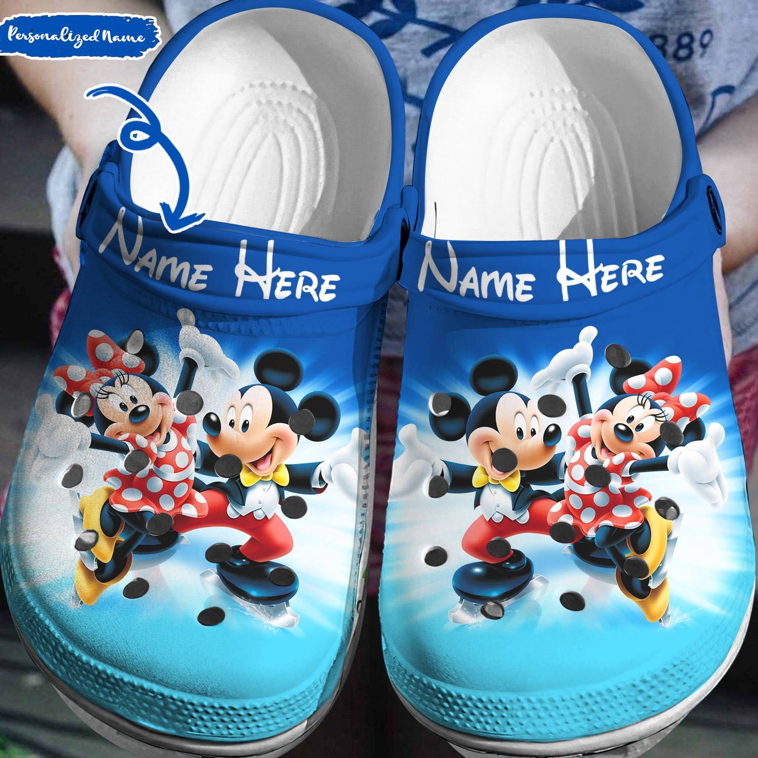 Personalized Mickey And Minnie Crocss 3D Clog Shoes