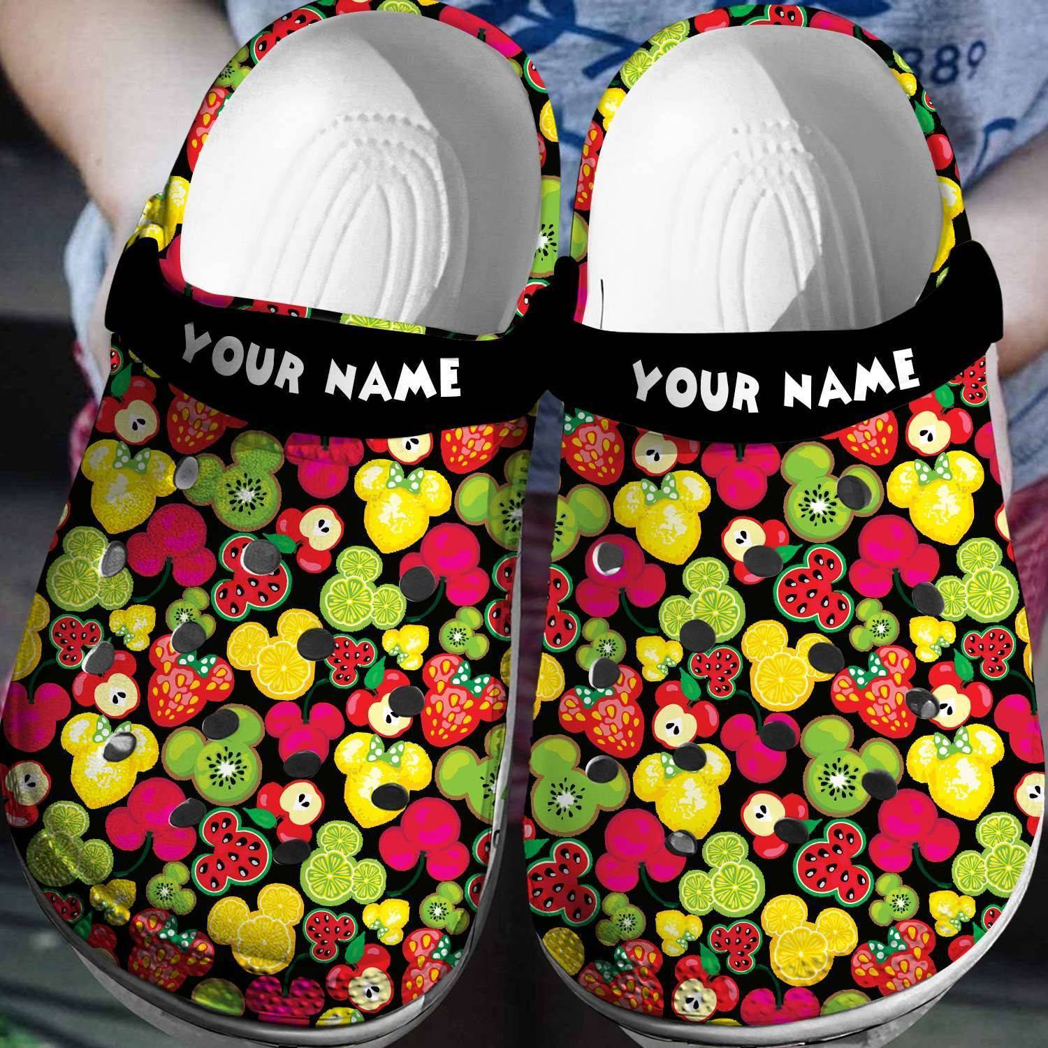 Personalized Mickey Minnie Fruits Crocss 3D Clog Shoes