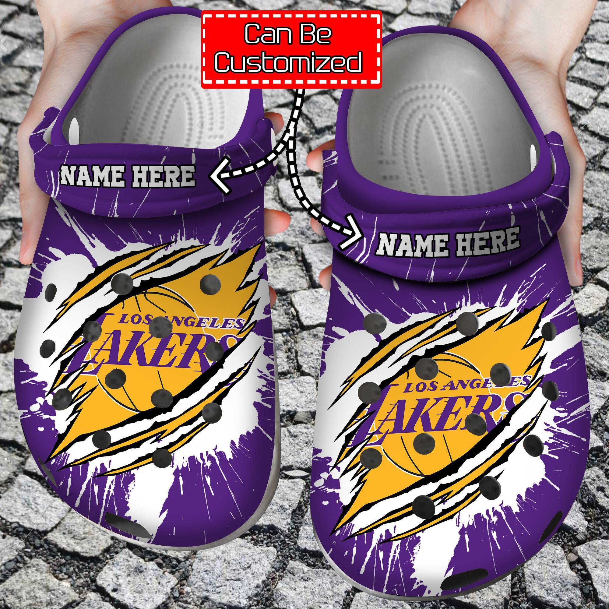 Personalized Name Logo Basketball Team Ripped Claw Crocss Clog Shoes