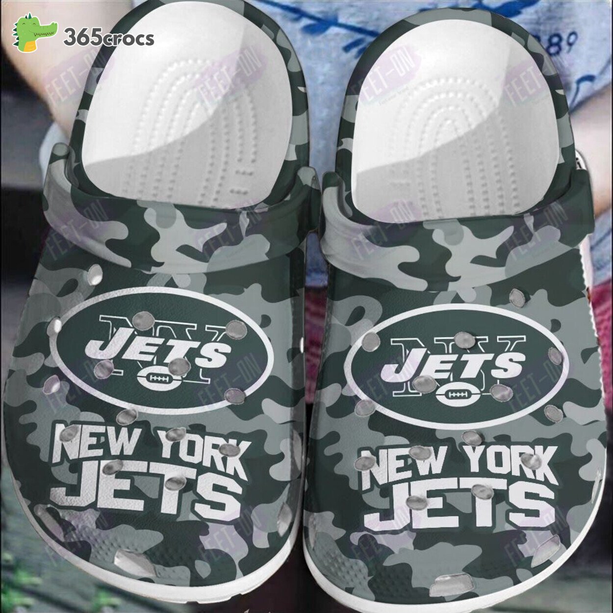 Personalized New York Jets Football Team Crocss Clog Custom Name Shoes
