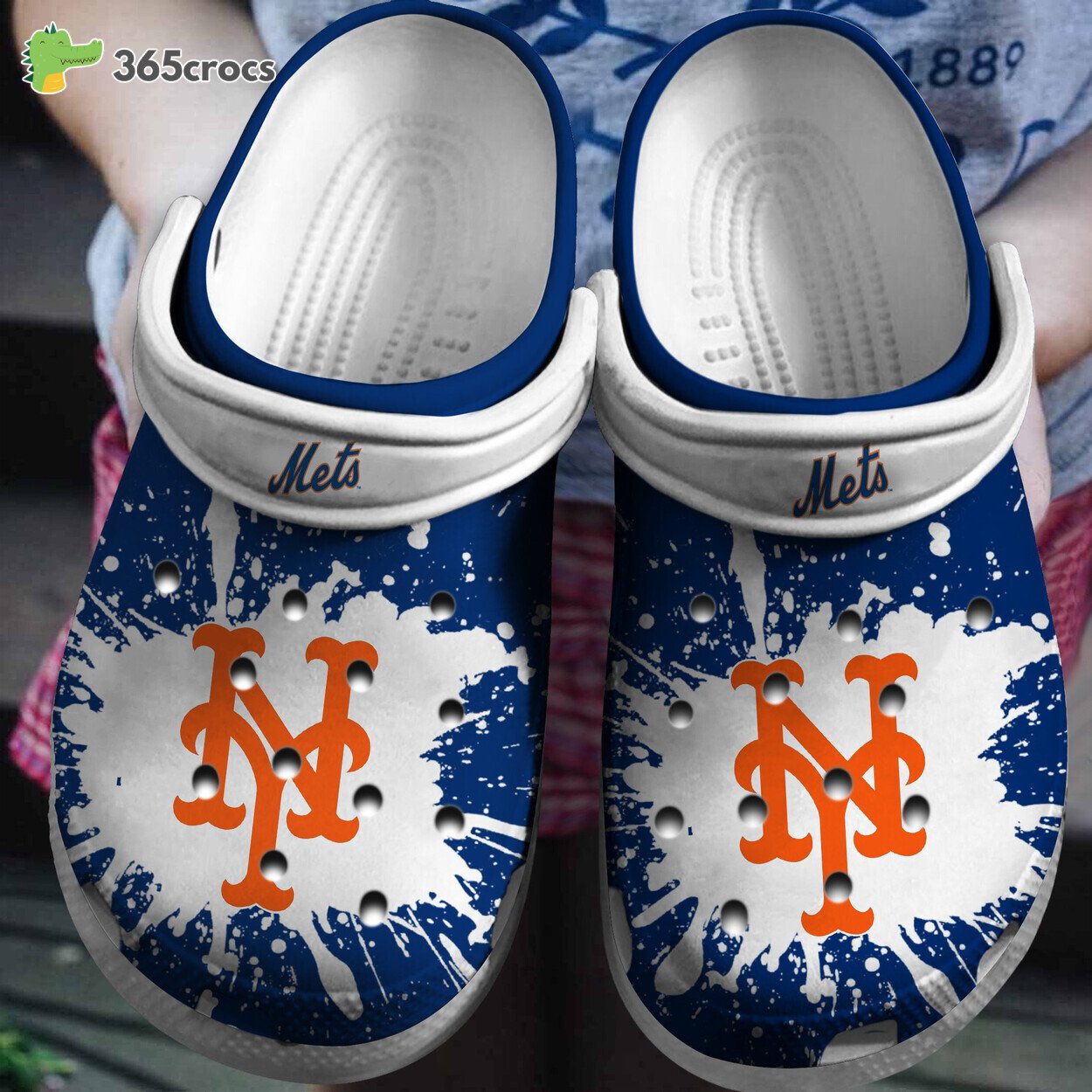 Personalized New York Mets Baseball Team Crocss Clog Custom Name Shoes