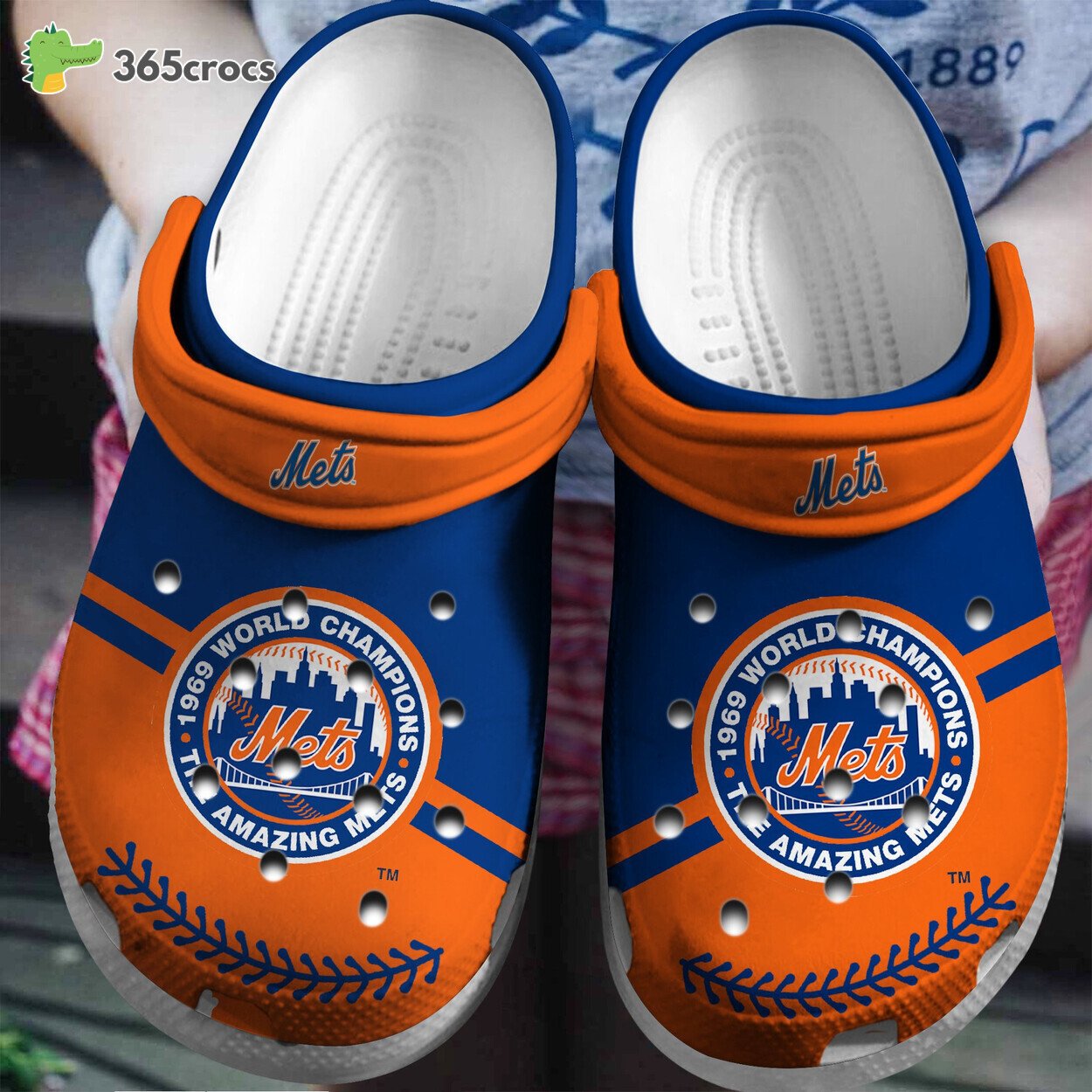 Personalized New York Mets Football Team Crocss Clog Custom Name Shoes