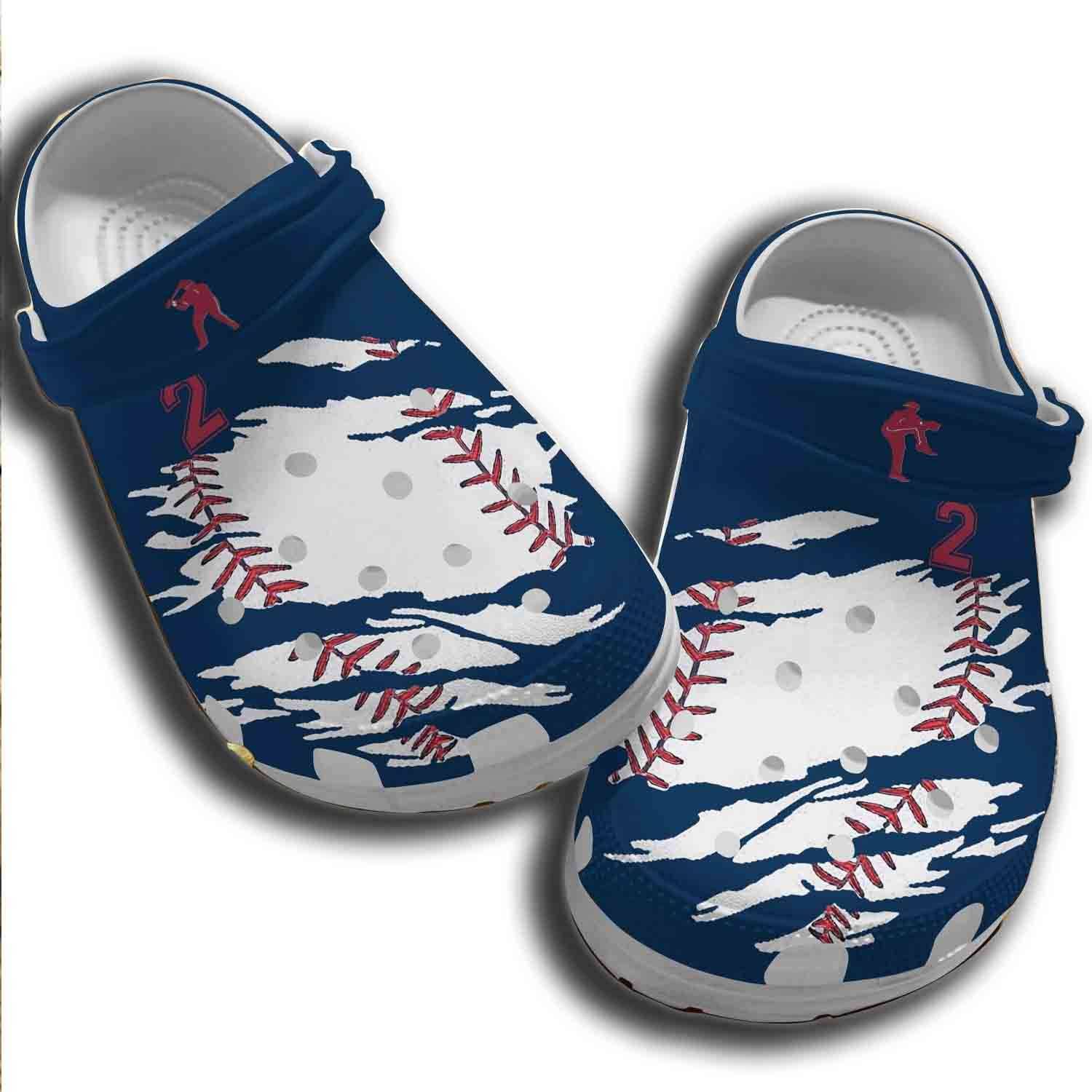 Personalized Number Baseball Player Crocss Crocband Clogs