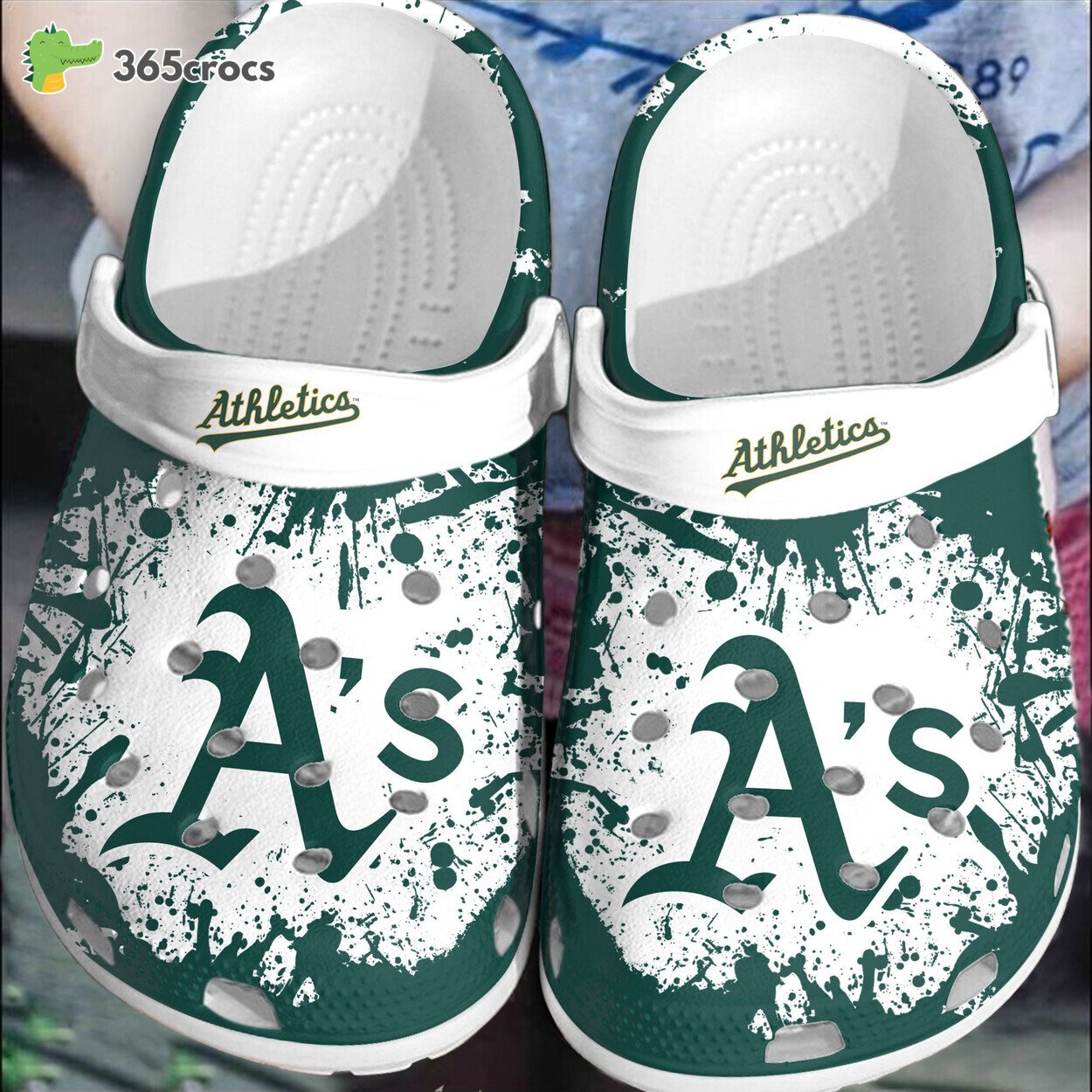 Personalized Oakland Athletics Baseball Team Crocss Clog Custom Name Shoes